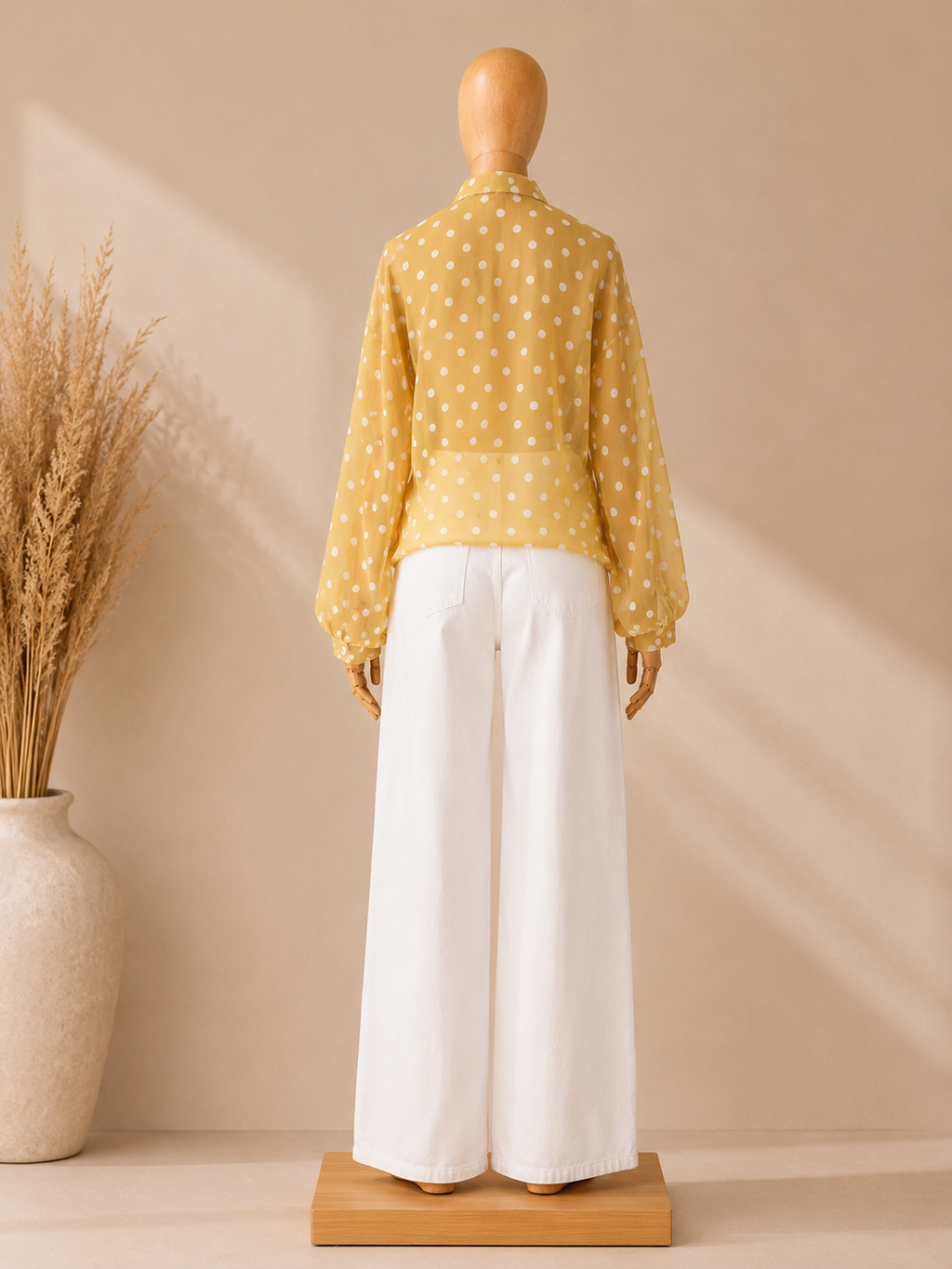 Chemise Oversize à Pois – Coupe Fluide Élégante