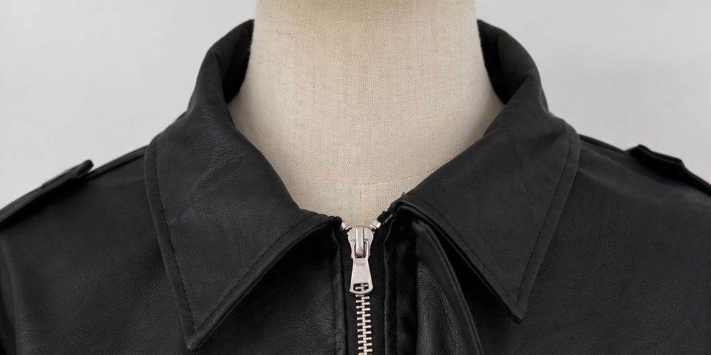 Veste Oversize en Similicuir Noir – Coupe Structurée & Élégance Urbaine