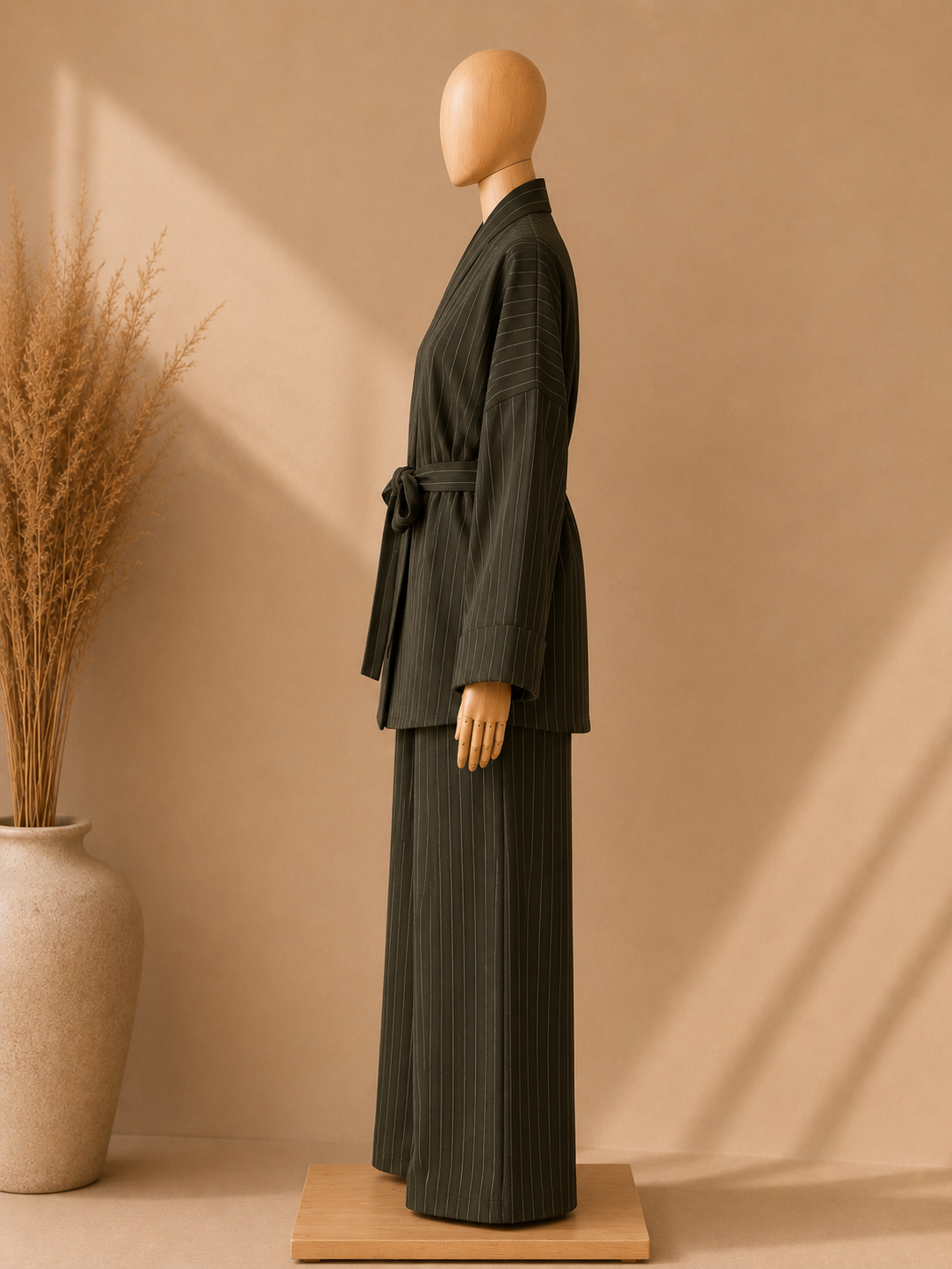 Ensemble rayé oversize