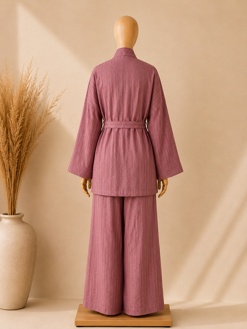 Ensemble rayé oversize