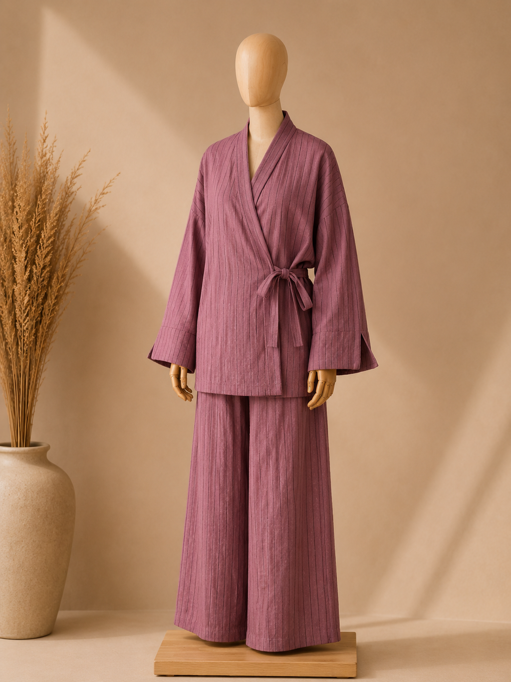 Ensemble rayé oversize