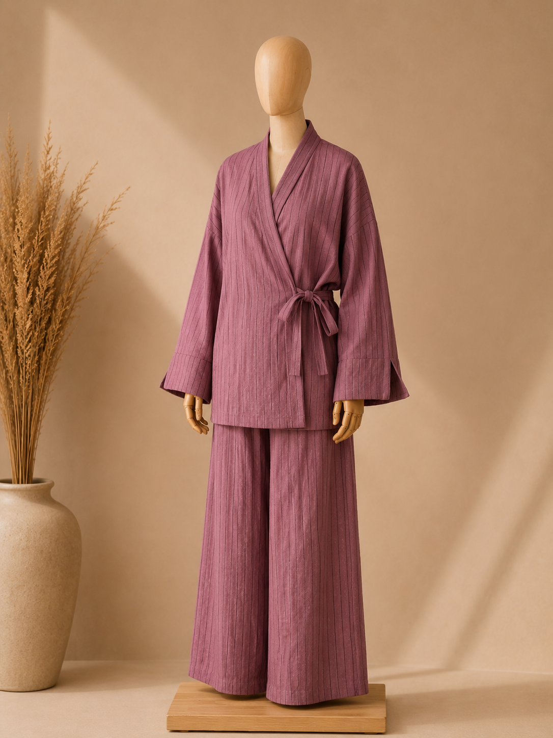 Ensemble rayé oversize