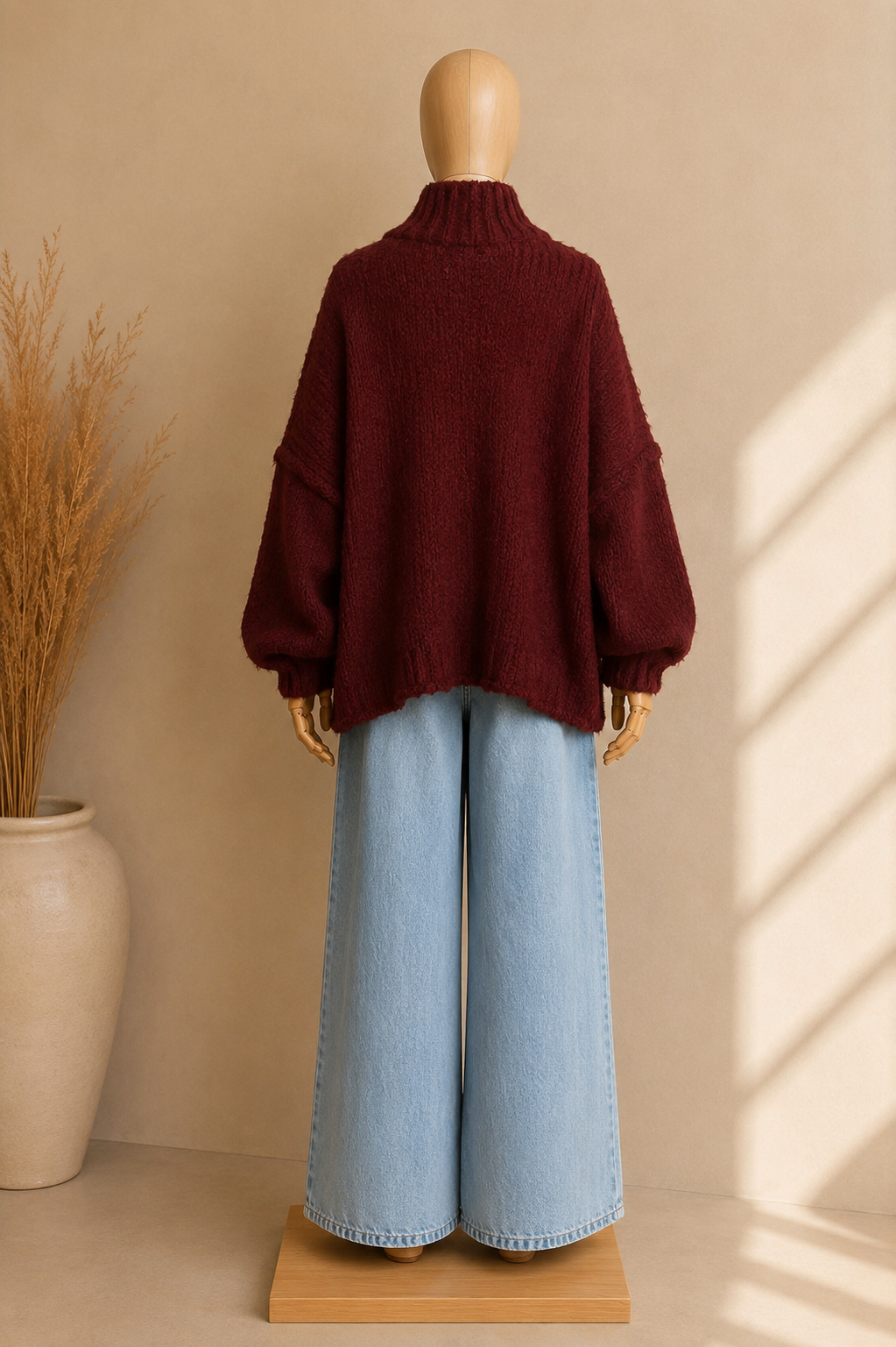 Gilet Oversize en Laine – Boutons Dorés Signature