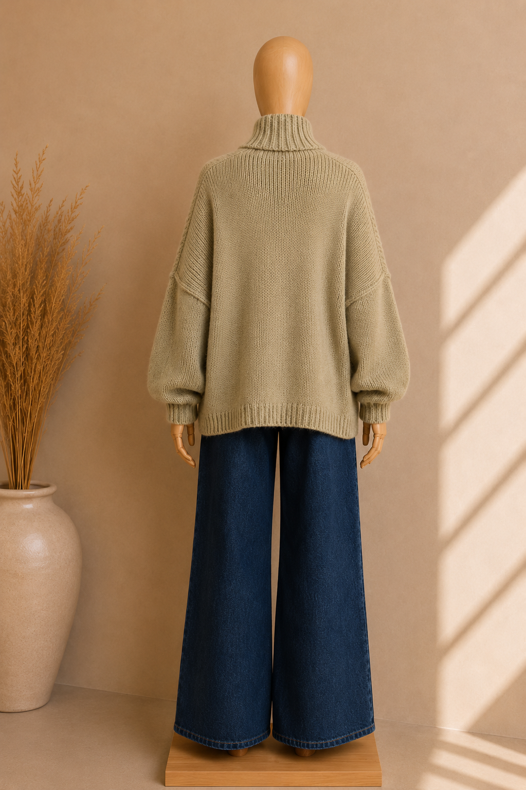 Gilet Oversize en Laine – Boutons Dorés Signature