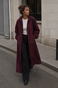 Imperméable long oversize – Bordeaux