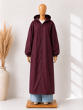 Imperméable long oversize – Bordeaux profond