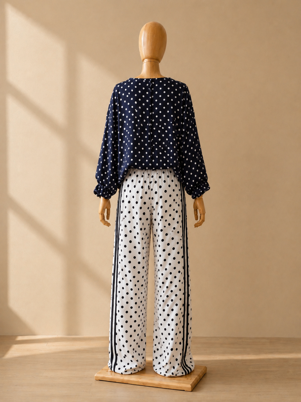 Pantalon jogging à Pois – Coupe Fluide & Look Urbain Élégant