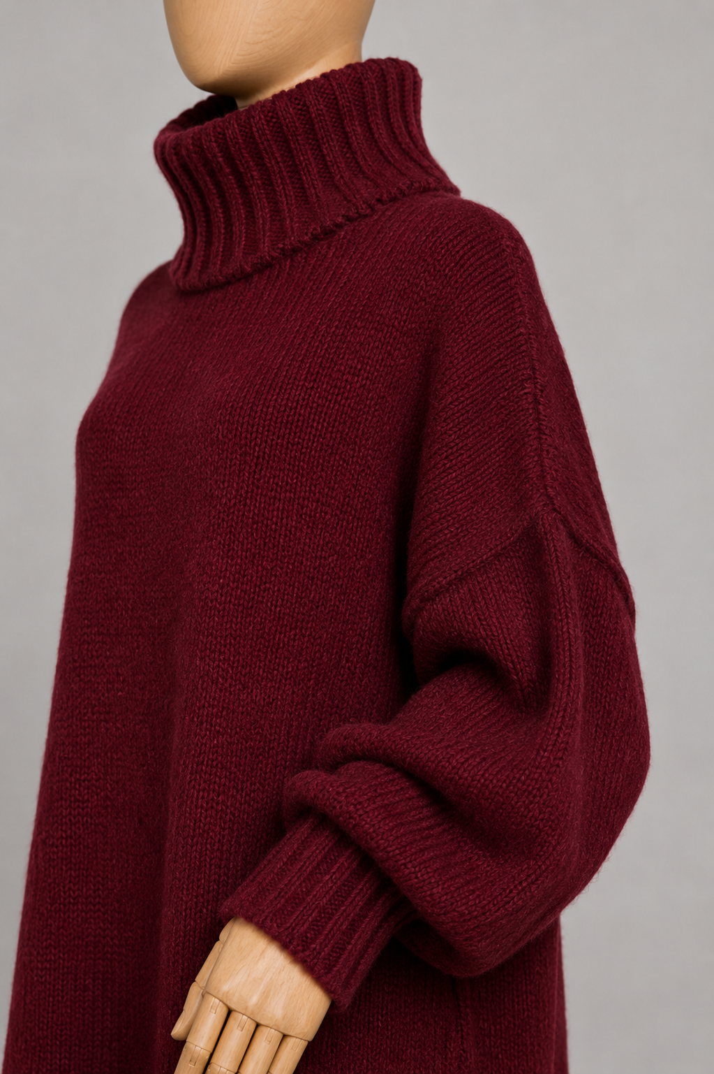 Robe Pull Oversize Bordeaux – Silhouette Ample & Laine Premium