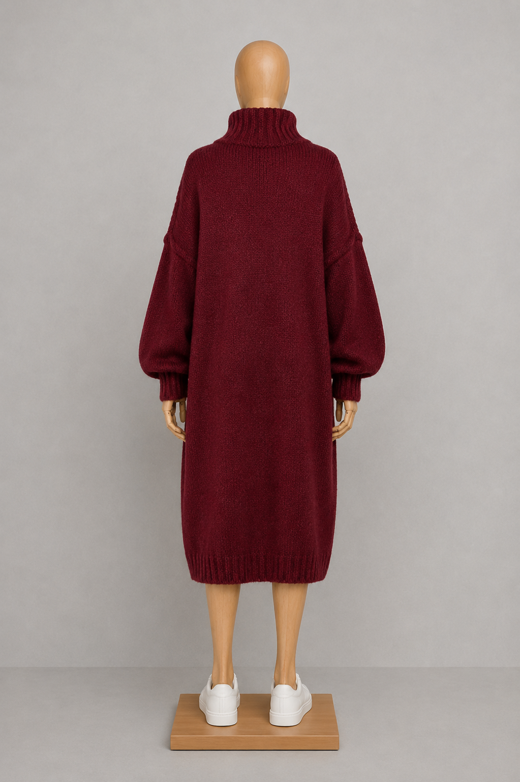 Robe Pull Oversize Bordeaux – Silhouette Ample & Laine Premium