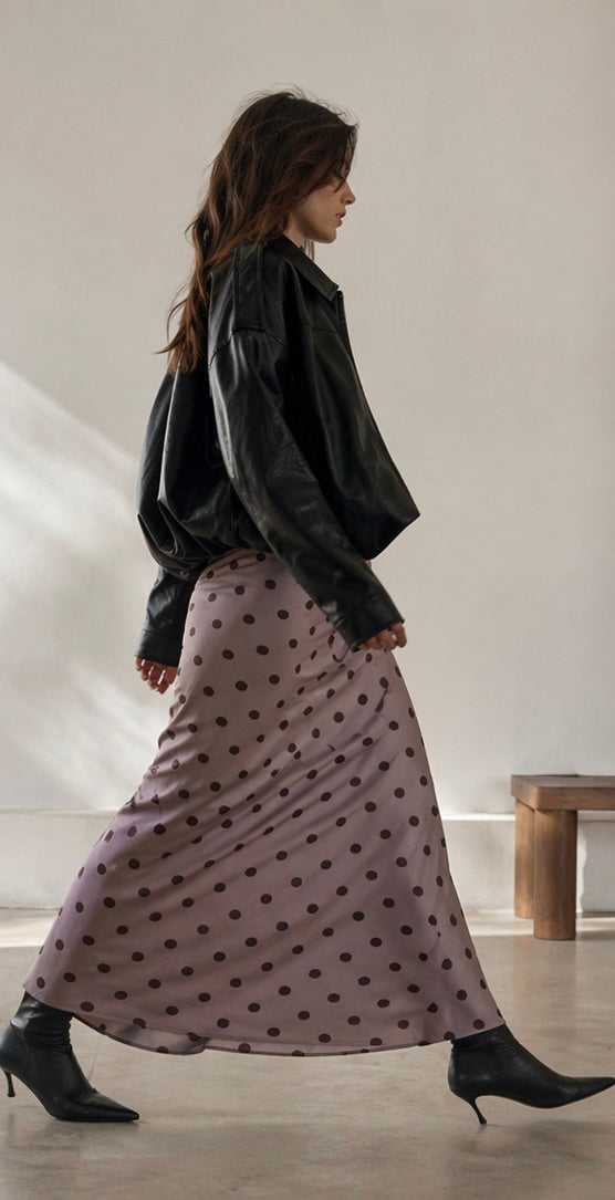 Veste similicuir femme noire oversize — Col modulable, Made in Italy
